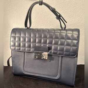 catherine malandrino Large Quilted Look Faux Leather Bag.